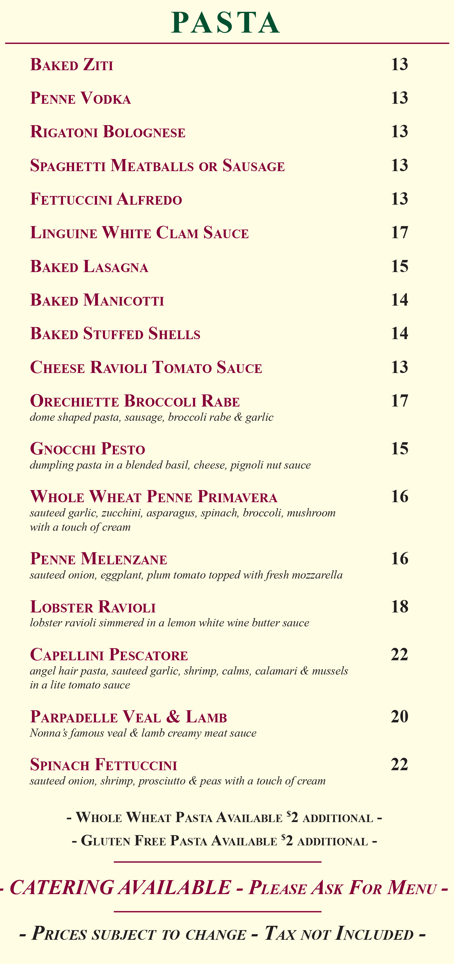 Menus