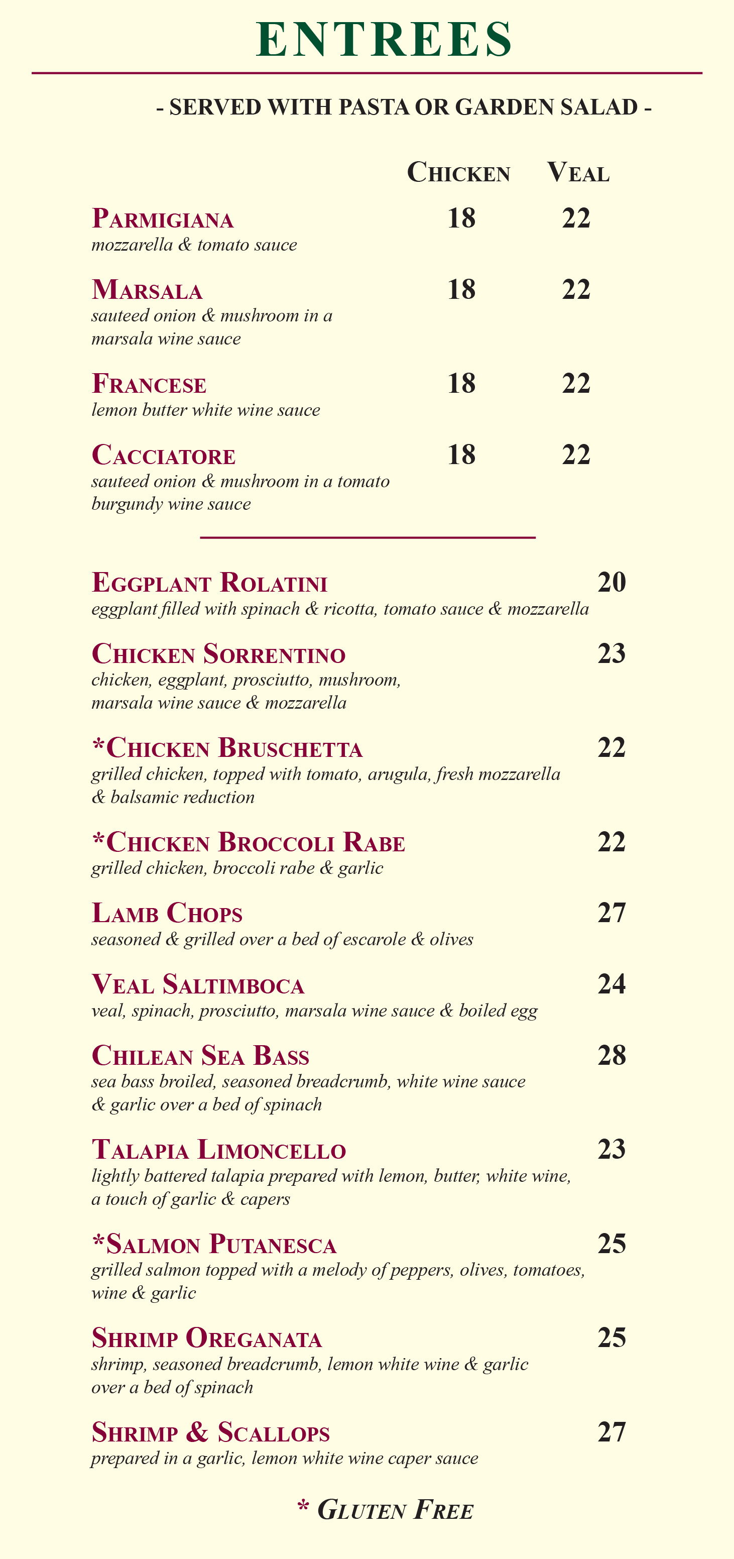 Menus