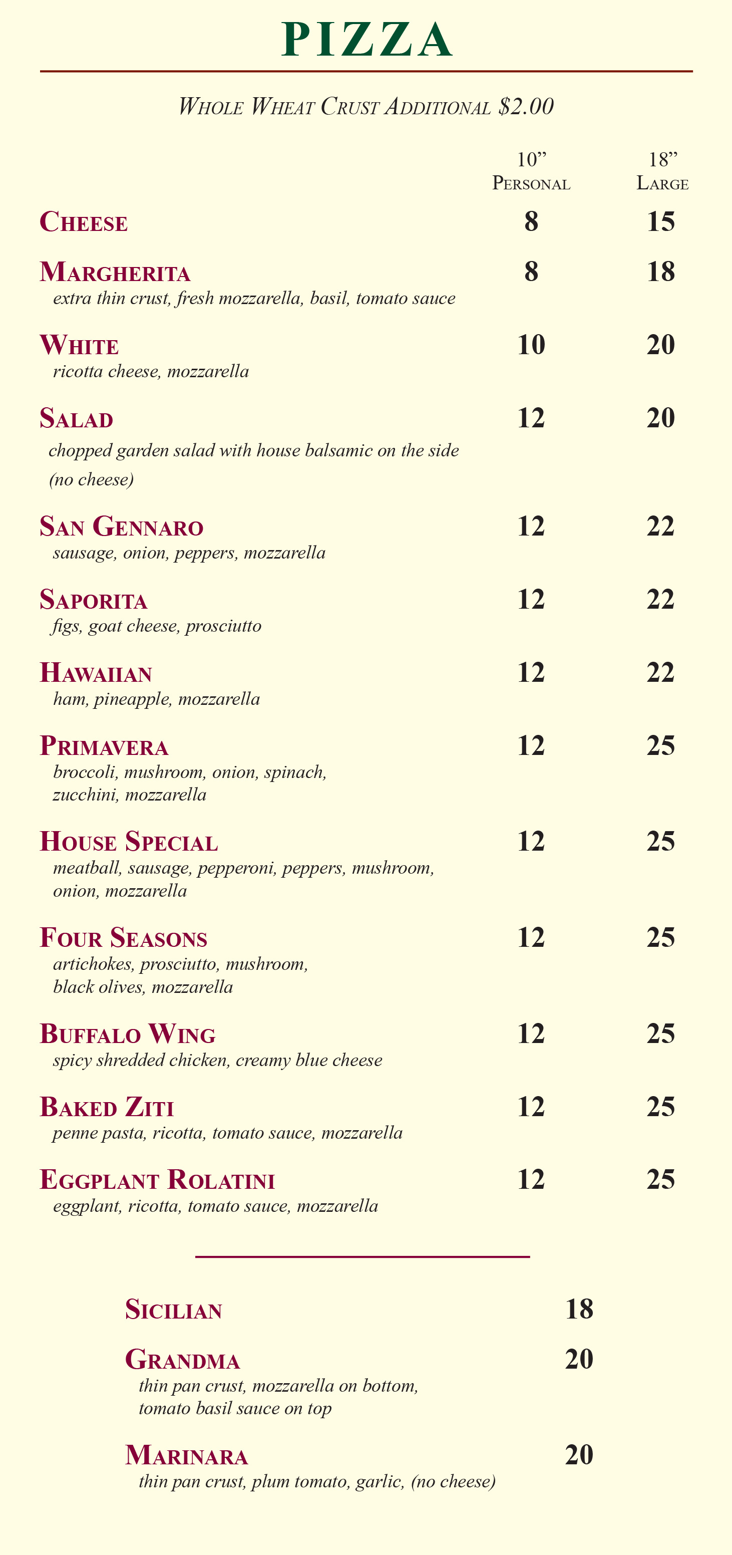Menus